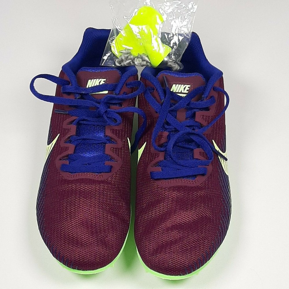 Nike Zoom Rival M 8 Size 8 Bordeaux Purple Spikes